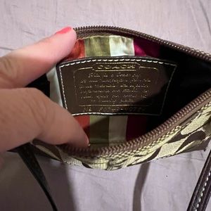 Brown coach wristlet
